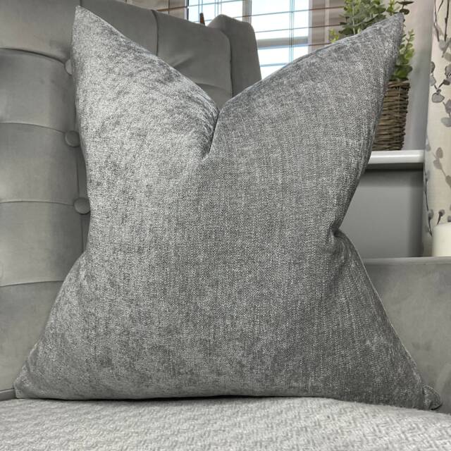 Rothko John Lewis & Partners Fabric, Grey Cushion Cover For Sofa, Chenille Furnishing Fabric , Double Sided Pillow - image 1