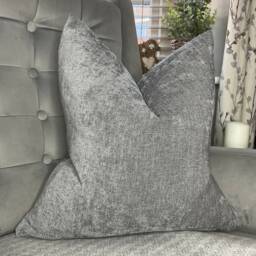 Rothko John Lewis & Partners Fabric, Grey Cushion Cover For Sofa, Chenille Furnishing Fabric , Double Sided Pillow - thumbnail 2