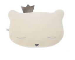 Cat - Crowned Cat Shaped Embroidered Cushion, La Reine Les Iconiques Collection Caro & Zolie - thumbnail 2