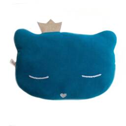 Cat - Crowned Cat Shaped Embroidered Cushion, La Reine Les Iconiques Collection Caro & Zolie - thumbnail 3
