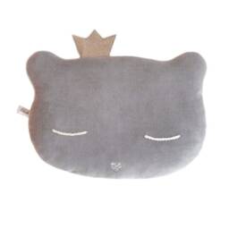 Cat - Crowned Cat Shaped Embroidered Cushion, La Reine Les Iconiques Collection Caro & Zolie - thumbnail 4