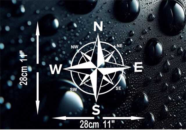 Compass Sticker, Wall Art, Vehicle, Decal, Off Road, Overlanding X 2 - image 1
