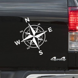Compass Sticker, Wall Art, Vehicle, Decal, Off Road, Overlanding X 2 - thumbnail 2
