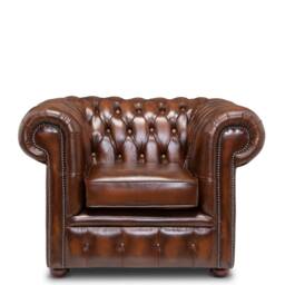 Chesterfield Real Leather Two Seater Sofa Genuine Antique Tan - thumbnail 3