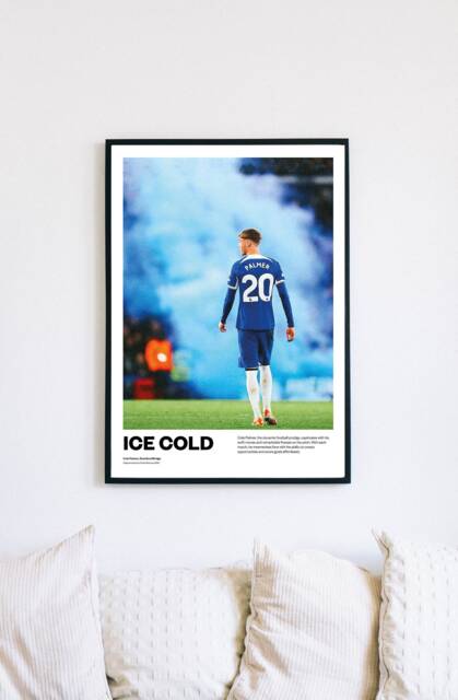 Cole Palmer Chelsea Fc Football Poster Print Vintage Retro A4 Print Painting England - Ice Cold The Blues Stamford Bridge - image 1