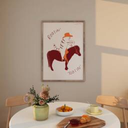 Rootin' Tootin' Catboy Art Print, Vintage Trendy Wall - thumbnail 1