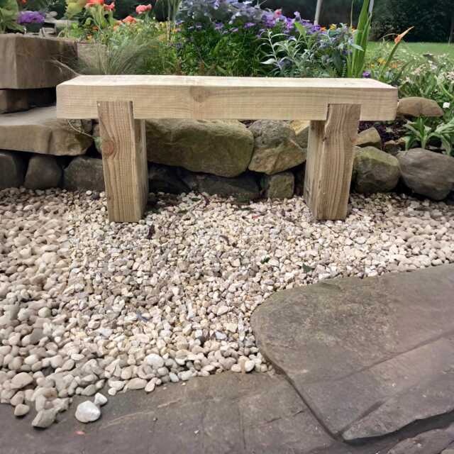 2 Seater Wooden Rustic Garden Bench Sleeper Seat Outdoor Patio L100cm H45cm W20cm Cozy Lounging Furniture For Gardens - image 1