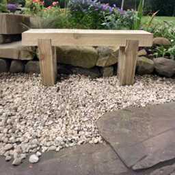 2 Seater Wooden Rustic Garden Bench Sleeper Seat Outdoor Patio L100cm H45cm W20cm Cozy Lounging Furniture For Gardens - thumbnail 1