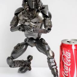 Eco-Friendly Recycled Metal Trooper Sculpture, Gift For Nature Lovers, Unique Valentine Gifts Him - thumbnail 3
