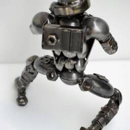 Eco-Friendly Recycled Metal Trooper Sculpture, Gift For Nature Lovers, Unique Valentine Gifts Him - thumbnail 2