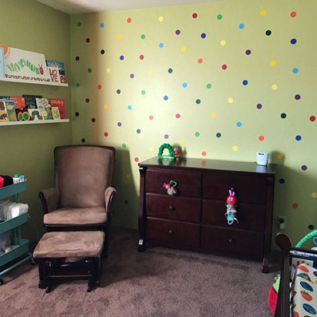 100 Polka Dots Stickers, Circle Wall Decals, Removable Wallpaper, Envelope Seals, Nursery Decor, Metallic Stickers - image 1