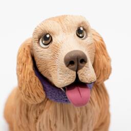 Custom Dog Sculpture Golden Retriever & Cocker Spaniel Keepsake - thumbnail 4