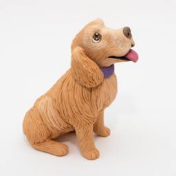 Custom Dog Sculpture Golden Retriever & Cocker Spaniel Keepsake - thumbnail 3