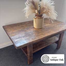 Rustic Coffee Table - Reclaimed Wood Farmhouse Style- Northam - thumbnail 4