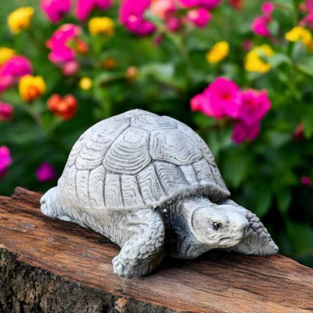 Concrete Turtle Figurine Tortoise Garden Statue Stone Reptile Sculpture Cement Outdoor Ornament Pond Decor Handmade Yard Art Turtle Gift - image 1