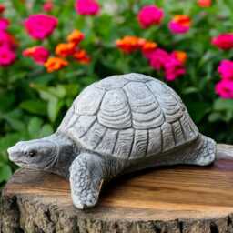 Concrete Turtle Figurine Tortoise Garden Statue Stone Reptile Sculpture Cement Outdoor Ornament Pond Decor Handmade Yard Art Turtle Gift - thumbnail 3