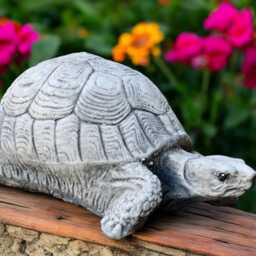 Concrete Turtle Figurine Tortoise Garden Statue Stone Reptile Sculpture Cement Outdoor Ornament Pond Decor Handmade Yard Art Turtle Gift - thumbnail 2