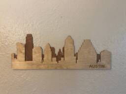 Austin Skyline Wooden Wall Art, Layered Wood Cityscape Sign, Handmade Texas Decor, Modern Rustic Hanging, Gift - thumbnail 1
