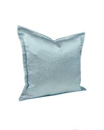 "Duck Egg Blue Cushion Covers -Flanged Antique Satin Textured - Quantity Discounts 16"", 18"", 22"", & 18"" X 12"", 20"" 14" - thumbnail 1