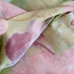 Pear Green & Coral Pillow Cover, Floral Cushion Cover - thumbnail 4
