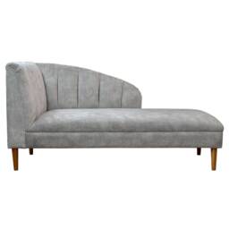 Handmade Seashell Chaise Longue Daybed Grey Marble Velvet Extra Large Lounger, British Made - thumbnail 3