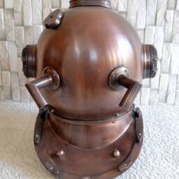 Diving Helmet in 18 Inch For Home Decor Figurines Iron & Aluminium - thumbnail 2
