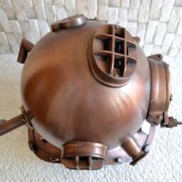 Diving Helmet in 18 Inch For Home Decor Figurines Iron & Aluminium - thumbnail 3