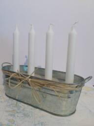 Zinc Tub With Candles - thumbnail 3