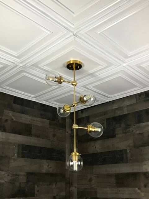Weirn Modern Sputnik 5 Light Inch Globe Mid Century Industrial Chandelier - image 1