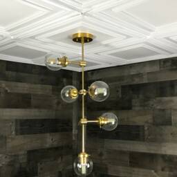 Weirn Modern Sputnik 5 Light Inch Globe Mid Century Industrial Chandelier - thumbnail 2