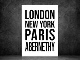 Abernethy Iconic Bold Town Scotland Print Poster - Perthshire Gift Bespoke A5 A4 A3 Framed Or Unframed - thumbnail 1