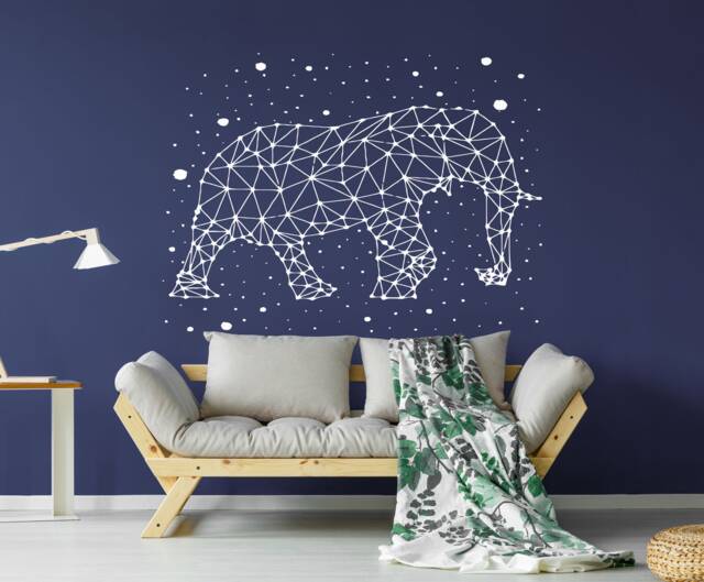 Elephant Constellation Wall Decal Animal Stars Sky Art C08 - image 1