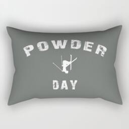 Ski Pillow Or Cover, Powder Day, Home Decor, Grey, Decor, Throw Winter, Interior Design, Gift, Free Style Skiing - thumbnail 3