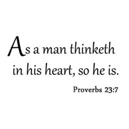 Vwaq As A Man Thinketh in His Heart So He Is Proverbs 237 Wall Decal Quote Bible Religious Scripture Christian Art Sticker - thumbnail 2