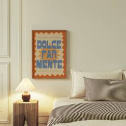 Bedroom Wall Art Prints, Italian Decor, Dolce Far Niente Print, Travel Colourful Art, Italy Poster, Summer Prints - thumbnail 2