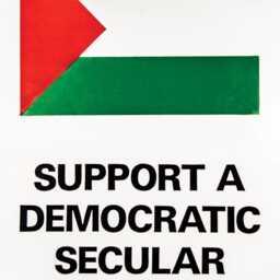 Support A Democratic Secular Palestine Poster - Palestinian Flag Print Pro-Palestine Wall Art 23 Sizes - thumbnail 2