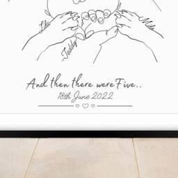 Personalised Family Line Art Print, New Baby Gift, Pet & Child Keepsake - thumbnail 2