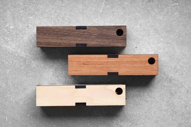 Personalized Wooden Pen Box Cherry, Maple, Or Walnut - image 1