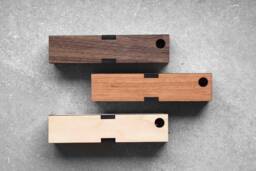 Personalized Wooden Pen Box Cherry, Maple, Or Walnut - thumbnail 1