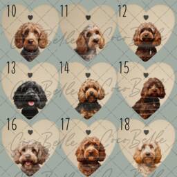 Personalised Cockapoo Wooden Heart Bauble, Any Colour Puppy Rustic Neutral Cavapoo Wood Doodle Digital Name Dog Pet Gift Ideas Lover Owner - thumbnail 3