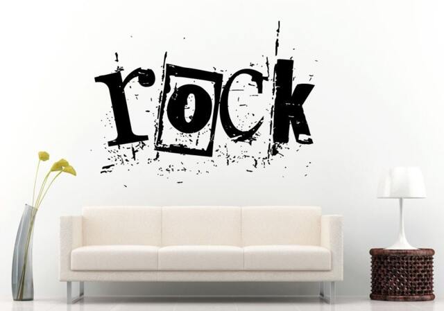 Rock Music Genre O Letter in Frame Graffiti Unique Abstract Style Wall Decal Vinyl Sticker Mural Room Decor L923 - image 1