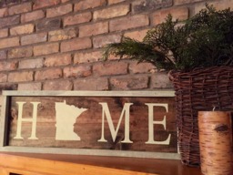 Rustic Minnesota Home Sign, Wood Wall Decor - thumbnail 1