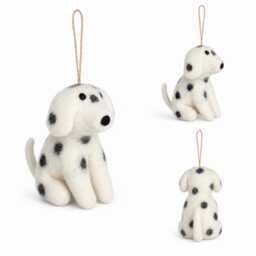 Felt Dalmatian Ornament, Christmas Decoration, Tree Hanging Fair Trade Ornament