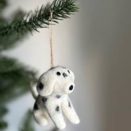 Felt Dalmatian Ornament, Christmas Decoration, Tree Hanging Fair Trade Ornament - thumbnail 2