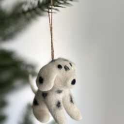 Felt Dalmatian Ornament, Christmas Decoration, Tree Hanging Fair Trade Ornament - thumbnail 3