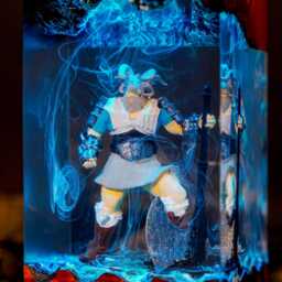 Raider E-D.3N Ring Resin Lamp, Nightreign Diorama Night Light, Dark Fantasy Epoxy Wood Handmade Gamer Room Decor - thumbnail 2