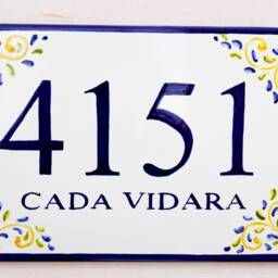 Talavera Address Plaque, Mexican House Number Tile, Ceramic Sign, Outdoor Number, Personalized Sign - thumbnail 3