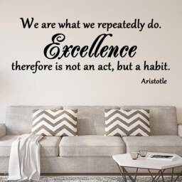 Vwaq We Are What We Repeatedly Do, Inspirational Wall Art Quote Vinyl Decal Decor - thumbnail 1