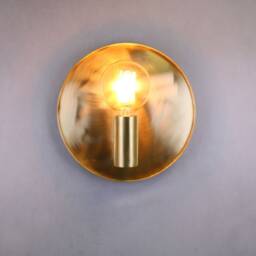 Brass Wall Plate Lighting , Round Wall Lamp Globe Lamp Vanity Light Fixture, Sconce, Lamp, Lights - thumbnail 2