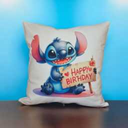 Happy Birthday Stitch Cushion Personalised 16 - thumbnail 4